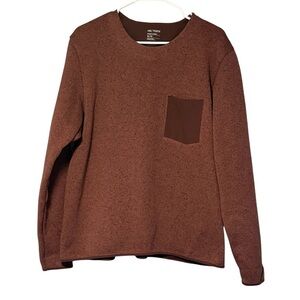 Arc'teryx Brown/Red Textured Crewneck Long Sleeve Covert Sweatshirt Women's XL